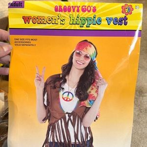 Woman’s Adult Hippie Vest Just add a tie die headband & t shirt and you …